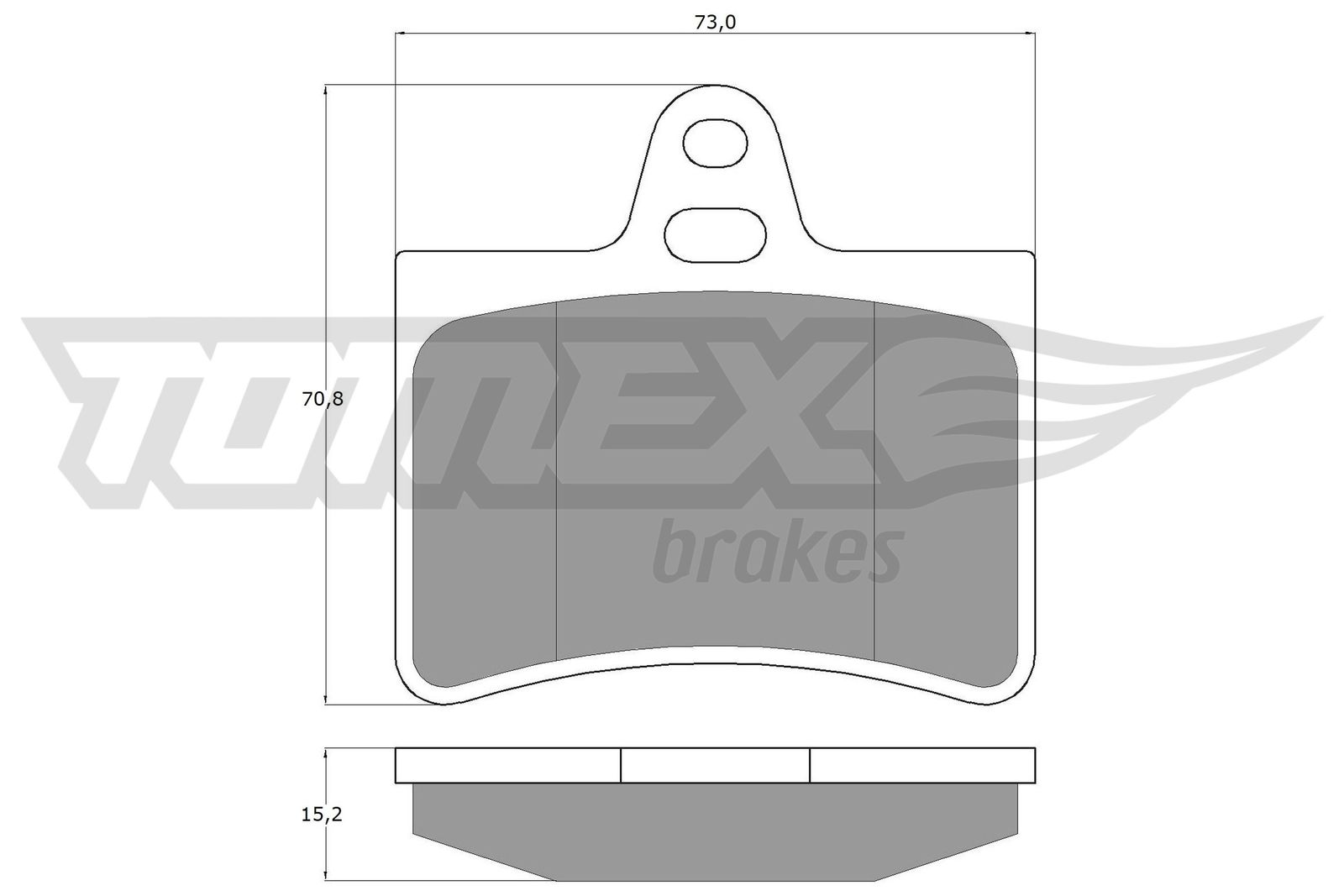 Sada brzdových platničiek kotúčovej brzdy TOMEX Brakes